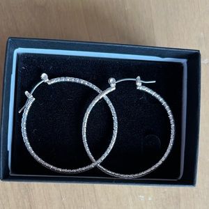 Silver hoop earrings
